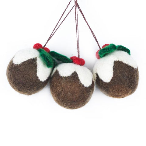 Brown Pudding Felt Decoration