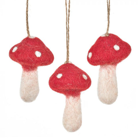 Toadstool Mushroom Needle Felted Decoration