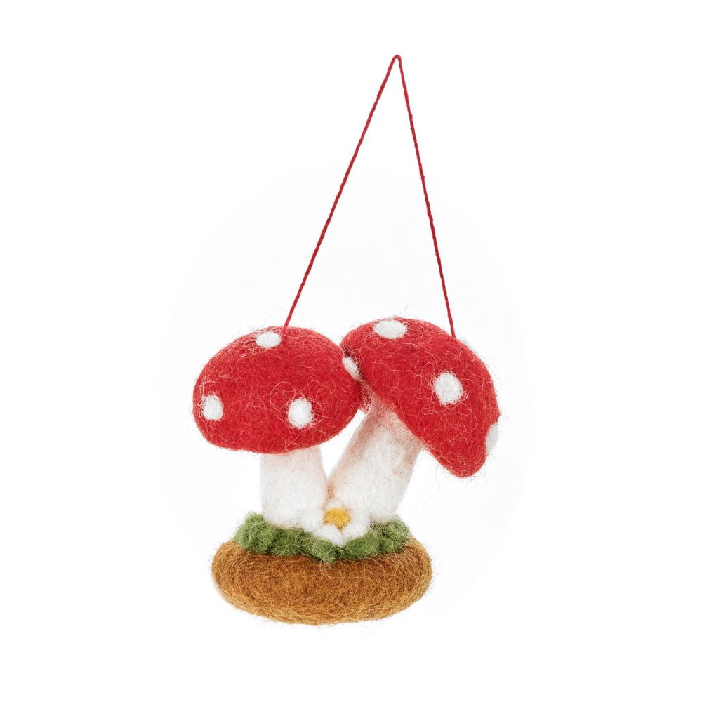 Magical Felt Toadstools Decoration