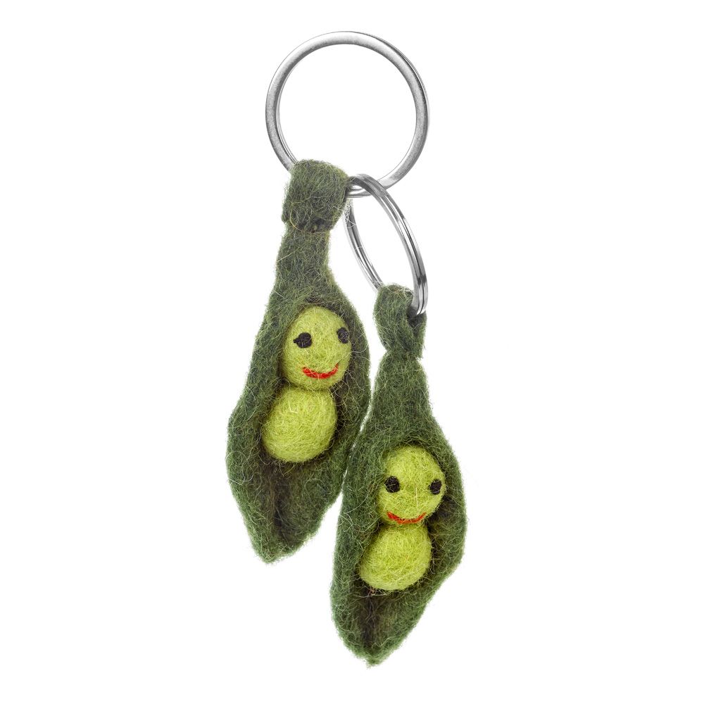 Peas in a Pod Felt Friendship Keyrings