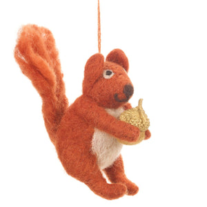 Red Squirrel Felt Decoration