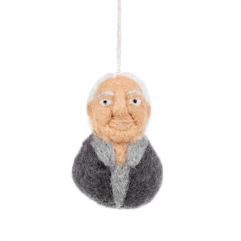 David Attenborough Felt Decoration