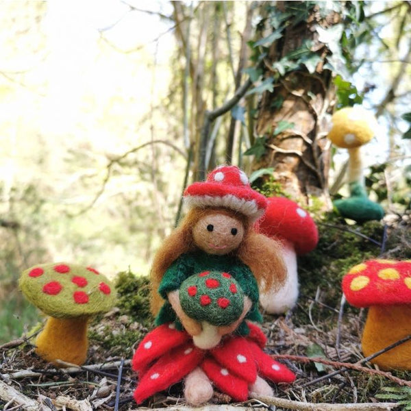 Toadstool Fairy Felt Decoration