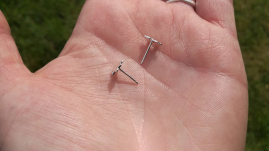 Jigsaw Sterling Silver Stud Earrings