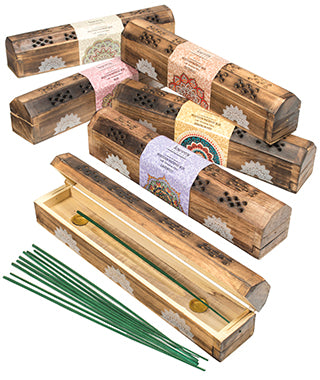 Wooden Incense Stick Burner Box