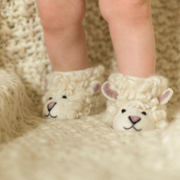 Kids' Shirley Sheep Felt Slippers