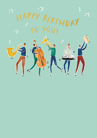 Happy Birthday Band Greetings Card