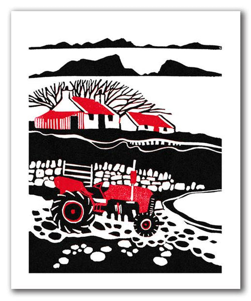 Red Roofs Greetings Card