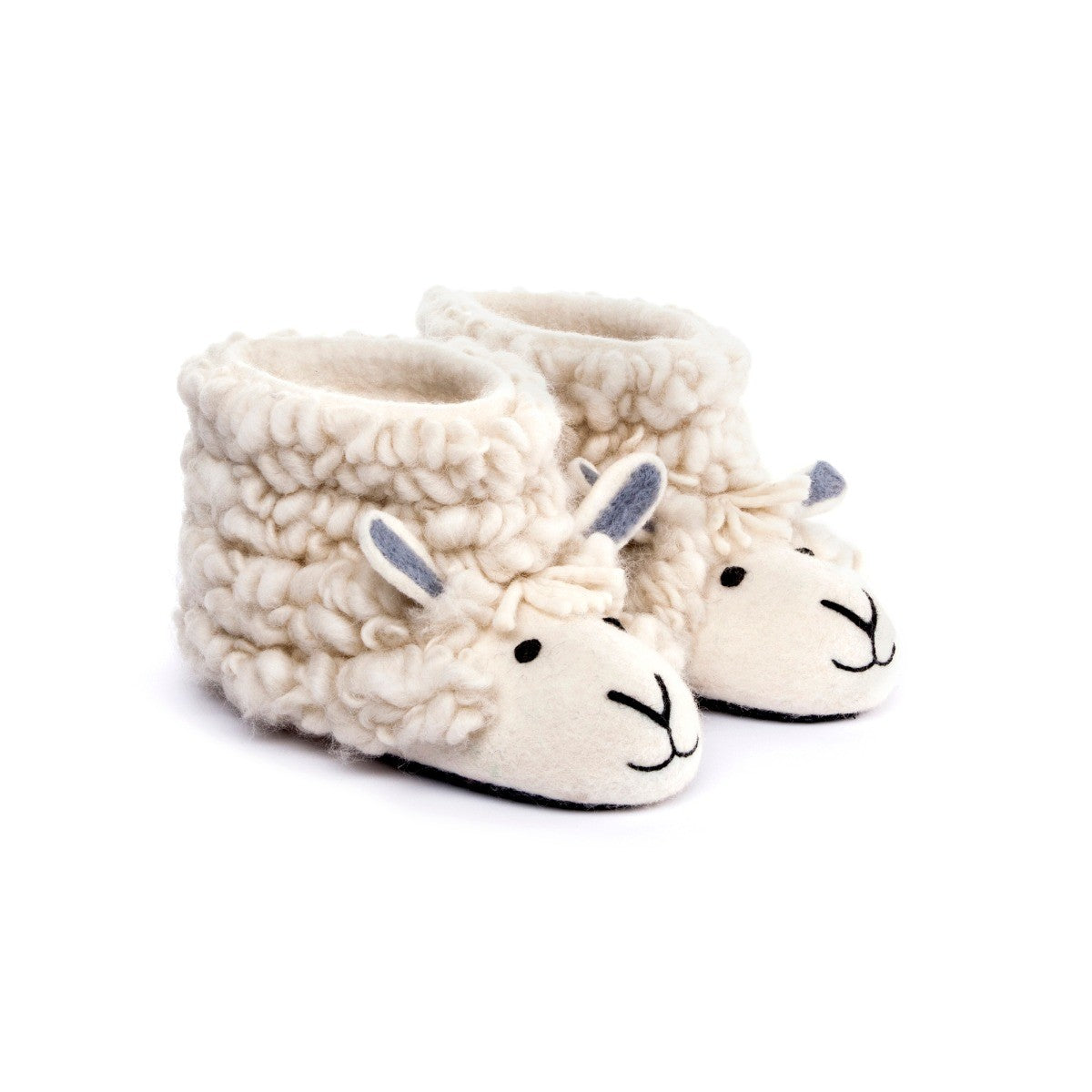 Adult size Shirley Sheep hand felted slippers by Sew Heart Felt