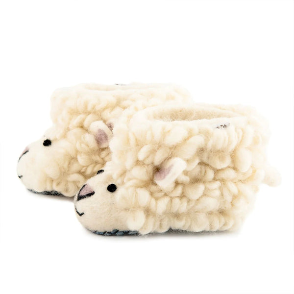 Kids' Shirley Sheep Felt Slippers