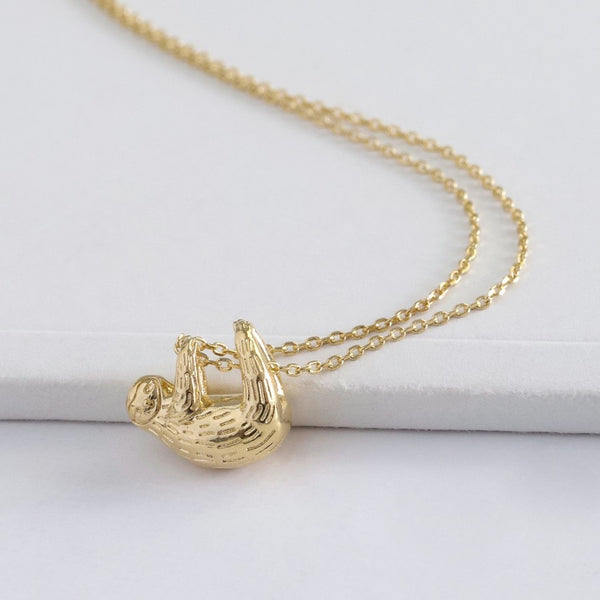 Gold Sloth Necklace