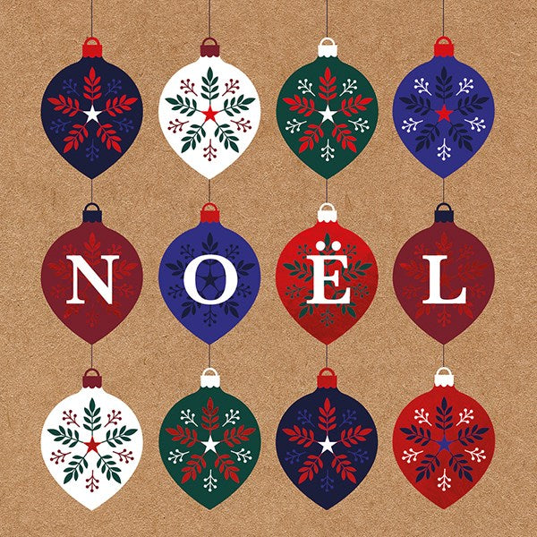 Joy Noel Christmas Card Wallet of 10 with 2 designs